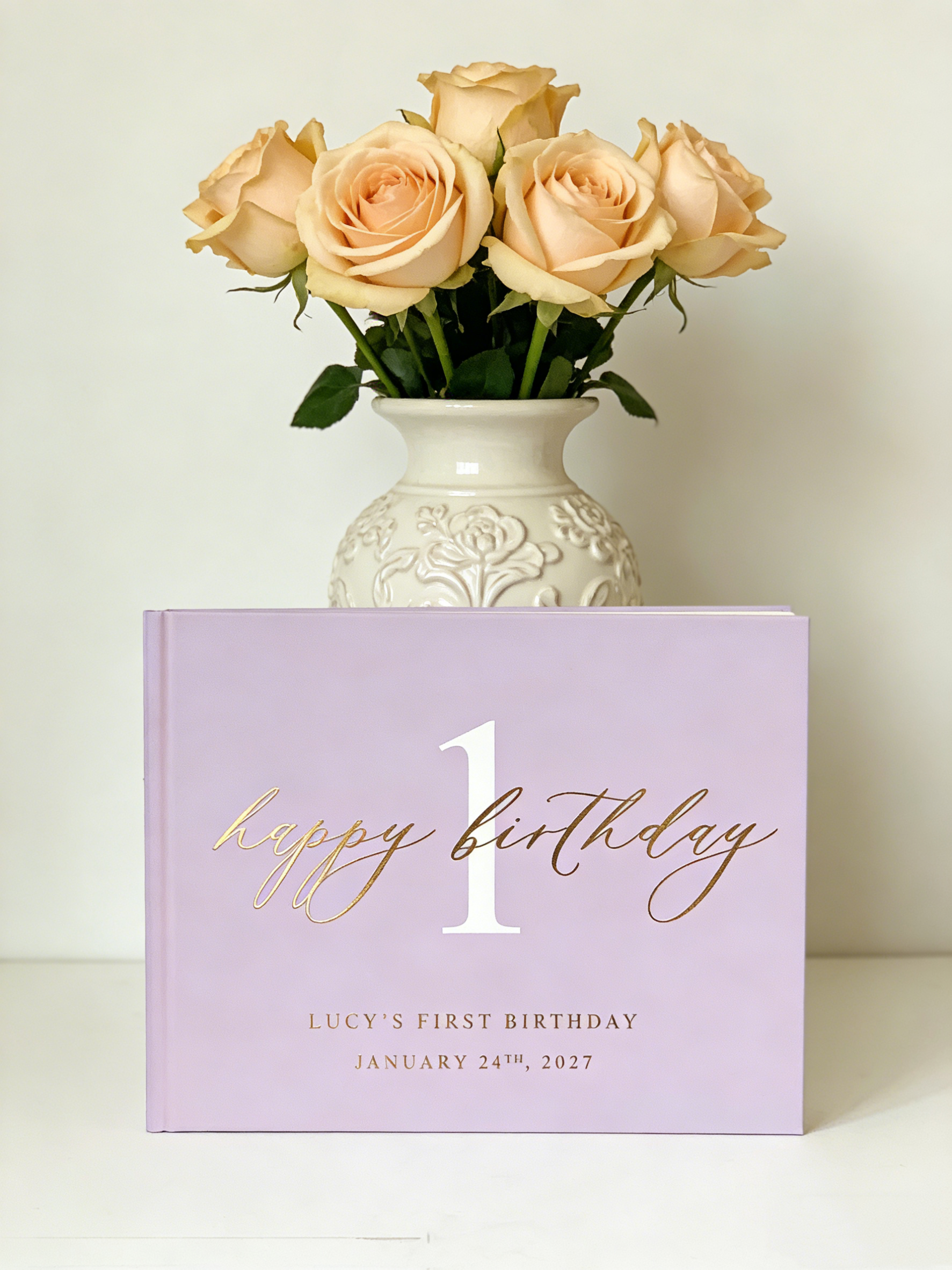 Baby Food Book - Personalized First Birthday Guest Book |