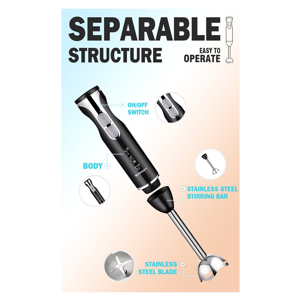 Baby Food Home - Home Portable Handheld Cooking Stick 400W
