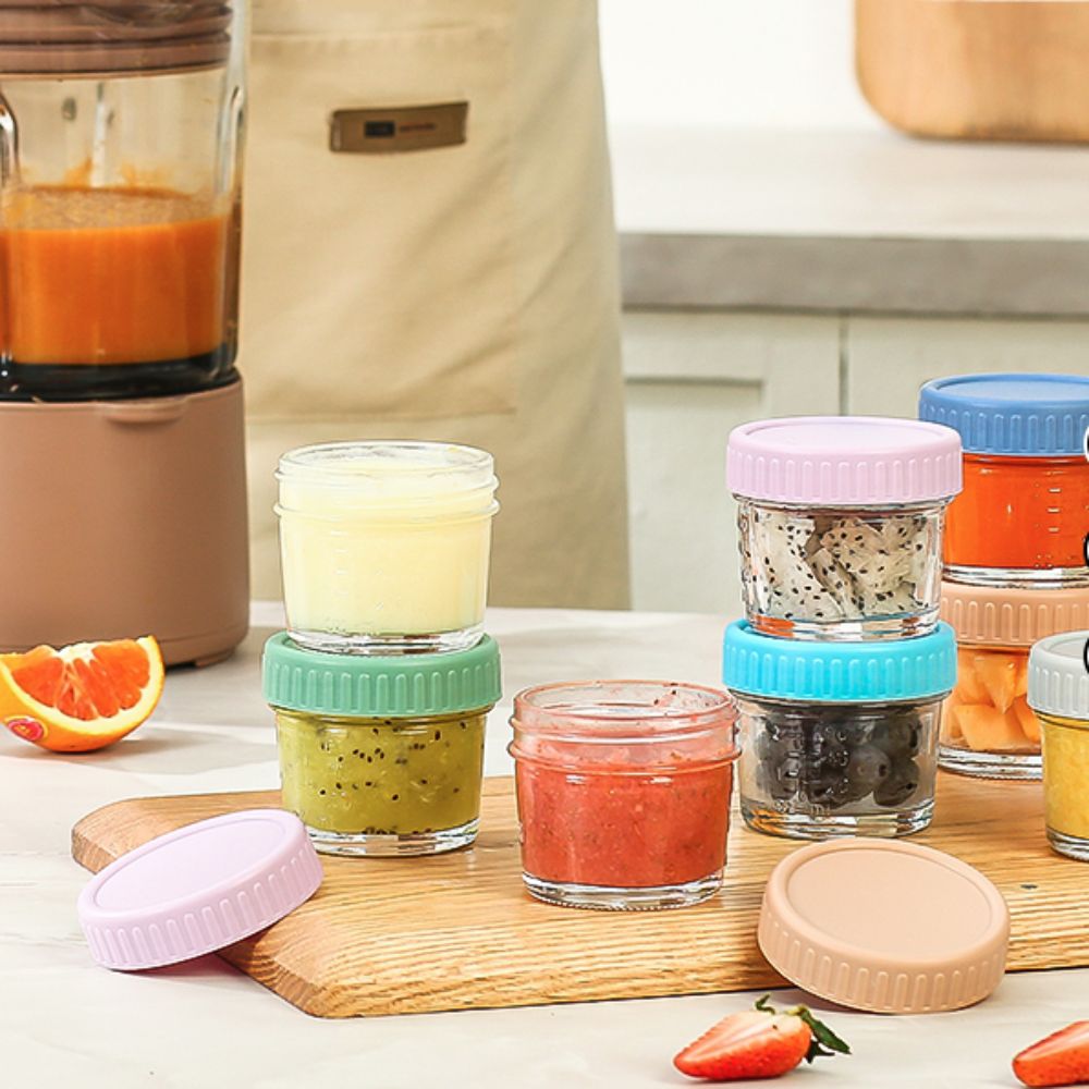 Baby Food In Jar - 6pcs Multipurpose Glass Baby Food Jar