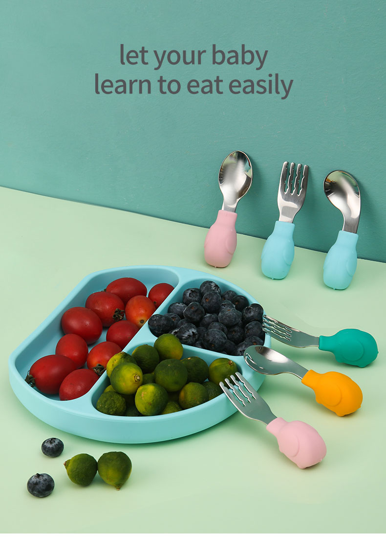 Elephat Baby Gadgets Tableware - đánh giá và giá Baby Food Utensils Set