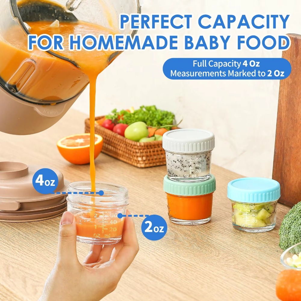 6pcs Mason Jar Glass Baby Food - đánh giá và giá Baby Food In Jar