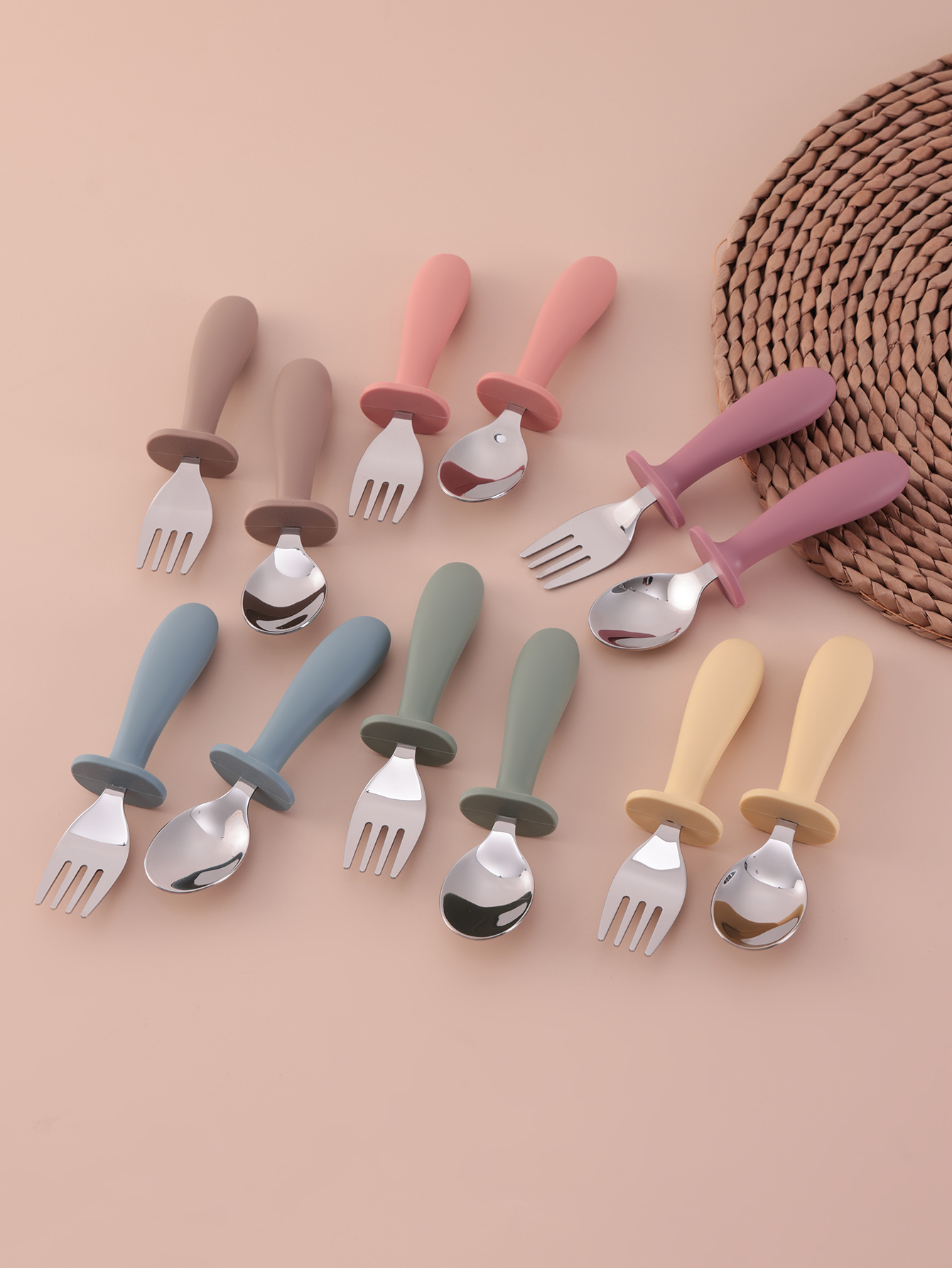 2PCS Stainless Steel Fork Spoo - đánh giá và giá Baby Food Utensils Set