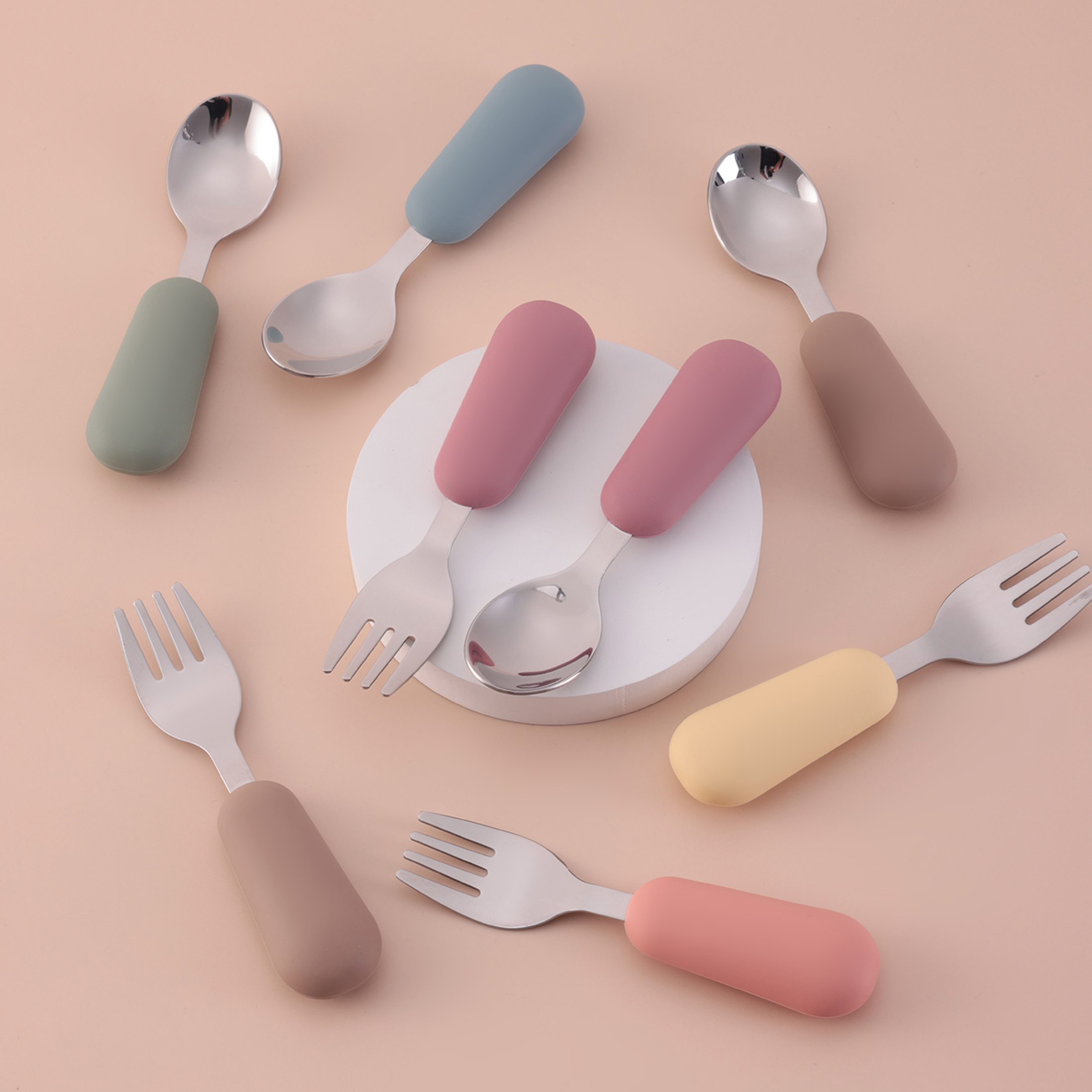 Color Kids 2PCS Stainless Stee - đánh giá và giá Baby Food Utensils Set