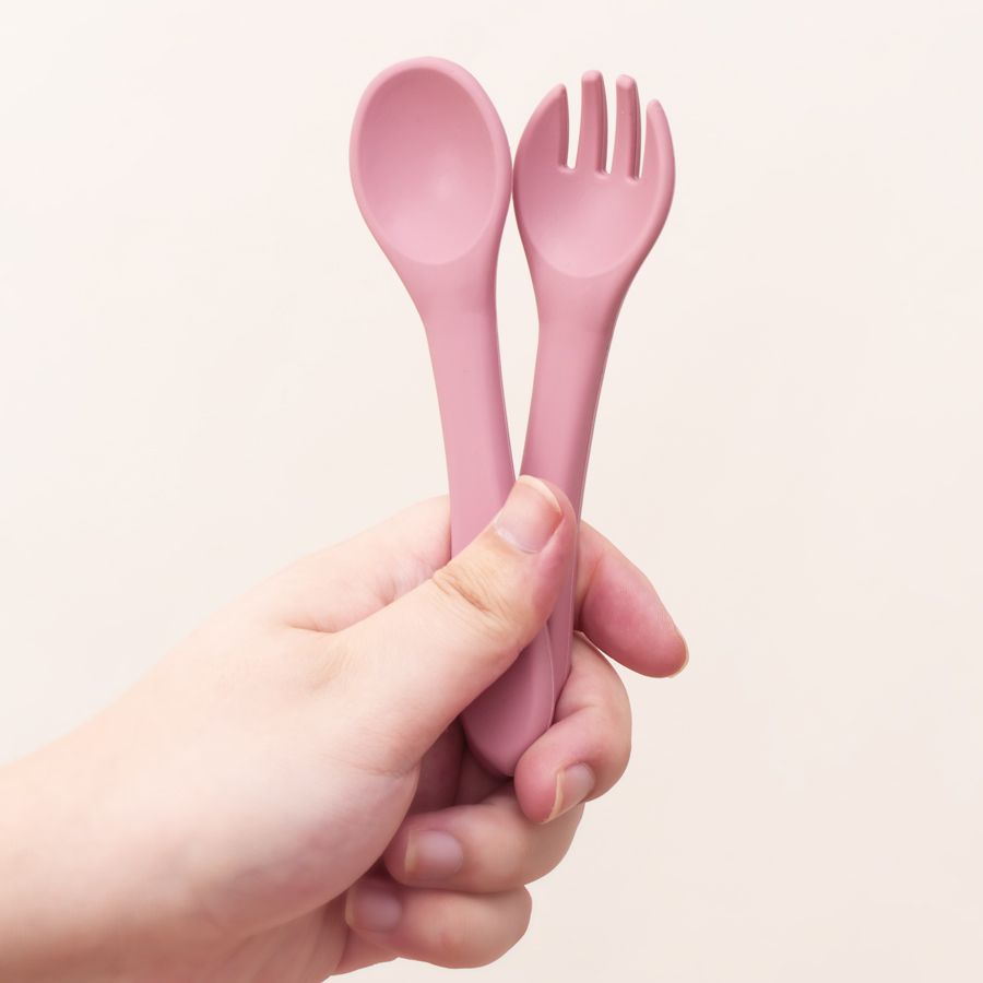 2PCS/Set Silicone Baby Utensil - đánh giá và giá Baby Food Utensils Set