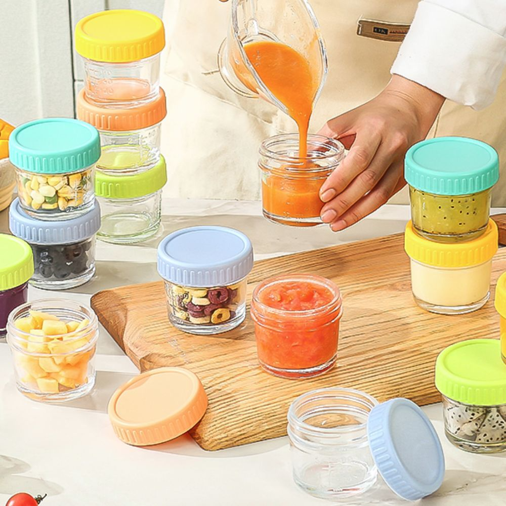 6pcs Mason Jar Glass Baby Food - đánh giá và giá Baby Food In Jar