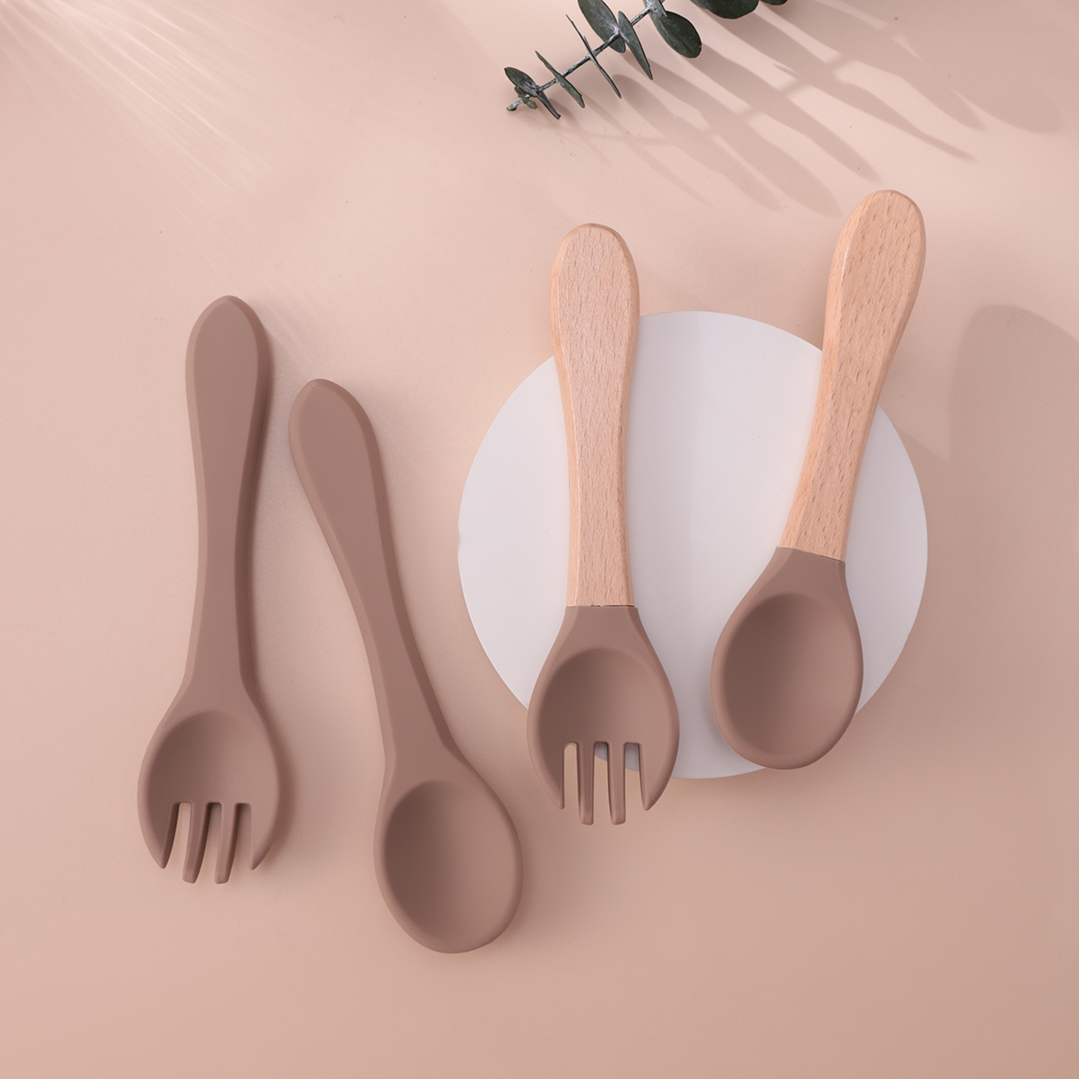 Color Kids 4PCS Silicone Baby  - đánh giá và giá Baby Food Utensils Set