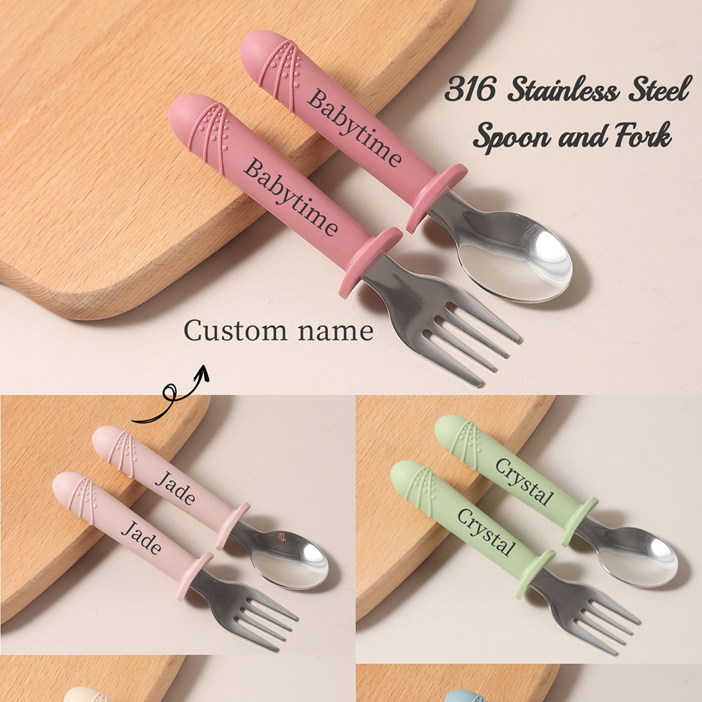 Custom Long Handle Silicone Sp - đánh giá và giá Baby Food Utensils Set