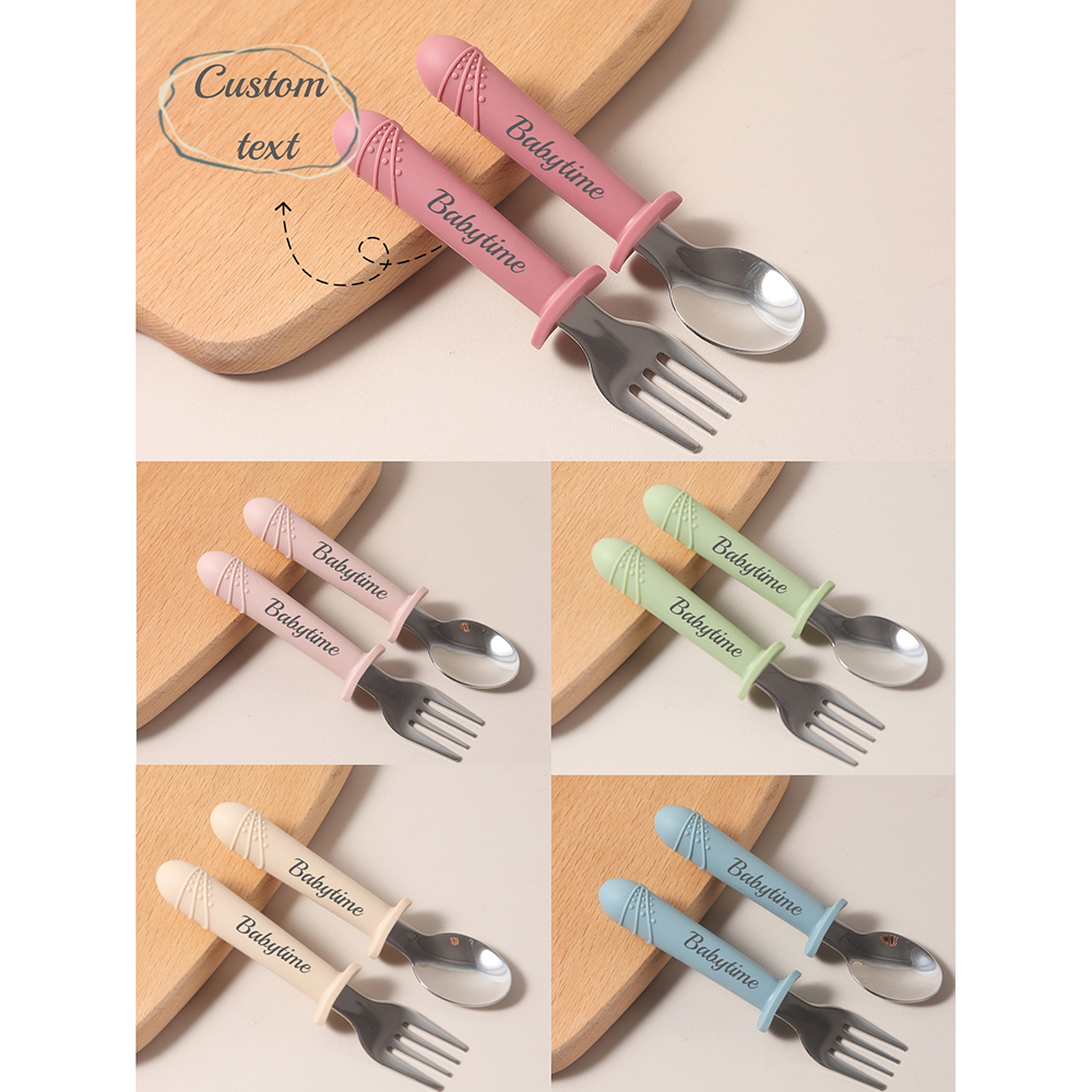 Custom Long Handle Silicone Sp - đánh giá và giá Baby Food Utensils Set