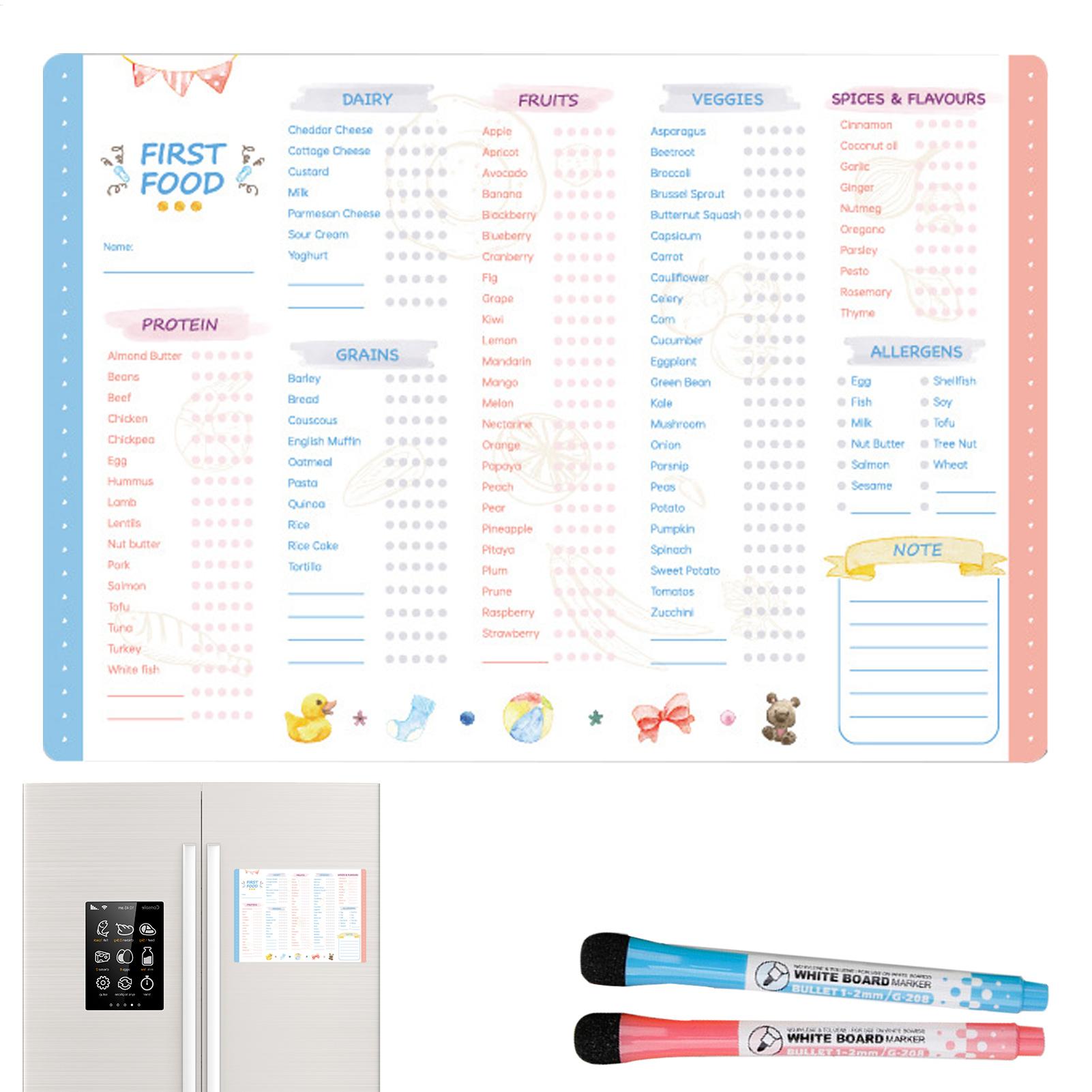 First Foods Tracker Checklist  - đánh giá và giá Baby Food Checklist