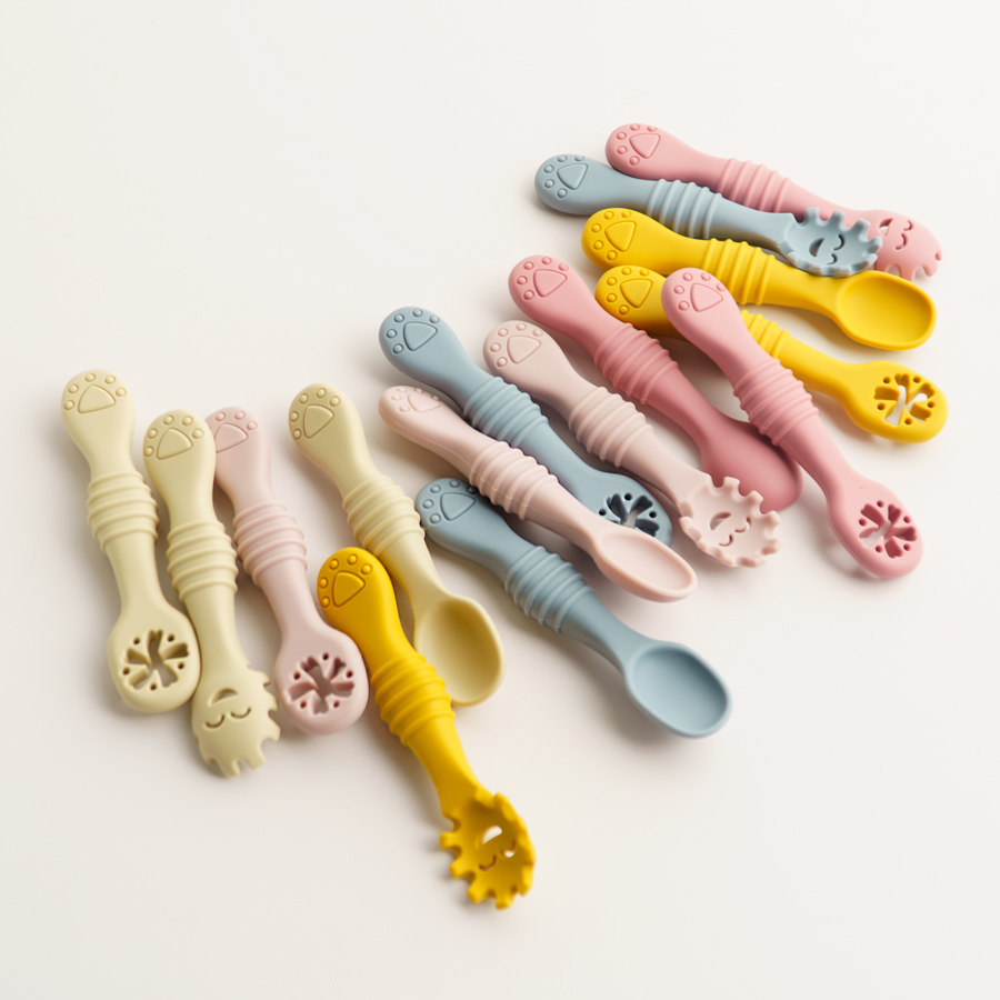 New Mother-kids 3PCS Baby Sili - đánh giá và giá Baby Food Utensils Set