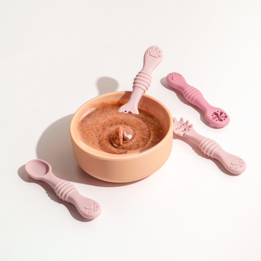 New Mother-kids 3PCS Baby Sili - đánh giá và giá Baby Food Utensils Set