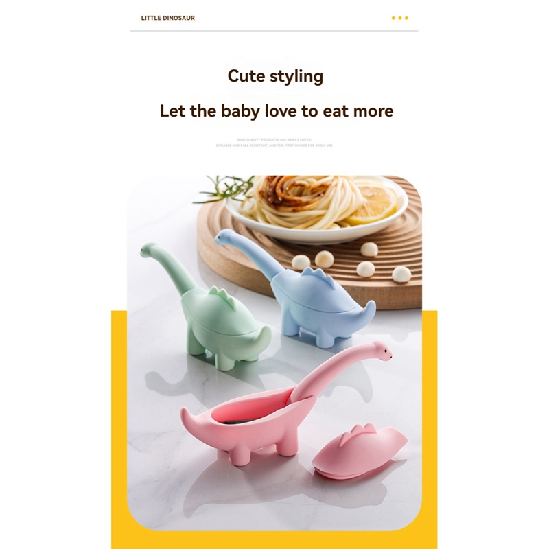 Dinosaur Shaped Infant Food Fe - đánh giá và giá Baby Food Utensils Set