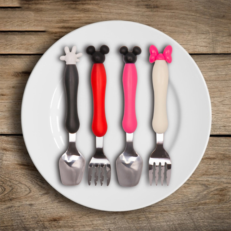 Cartoon Mickey Children Spoon  - đánh giá và giá Baby Food Utensils Set