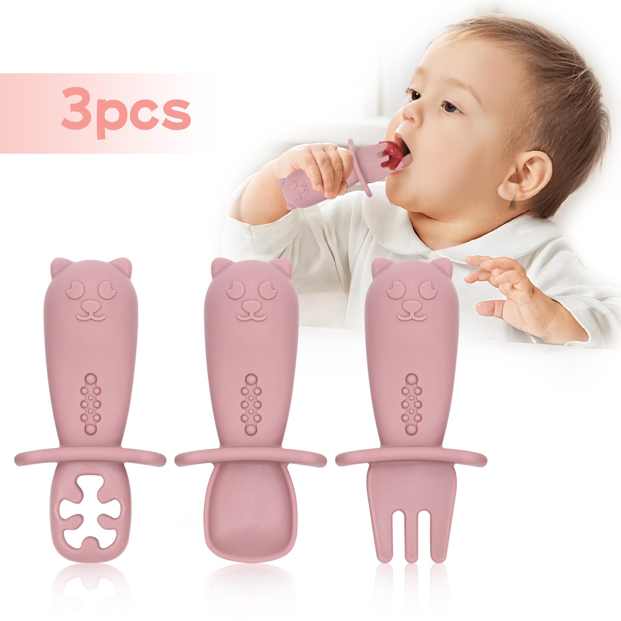3-piece Baby First Stage Indep - đánh giá và giá Baby Food Utensils Set